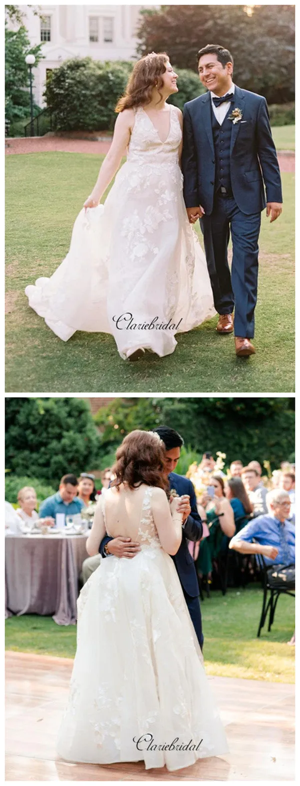 Popular A-line Wedding Dresses, Elegant Lace Wedding Dresses