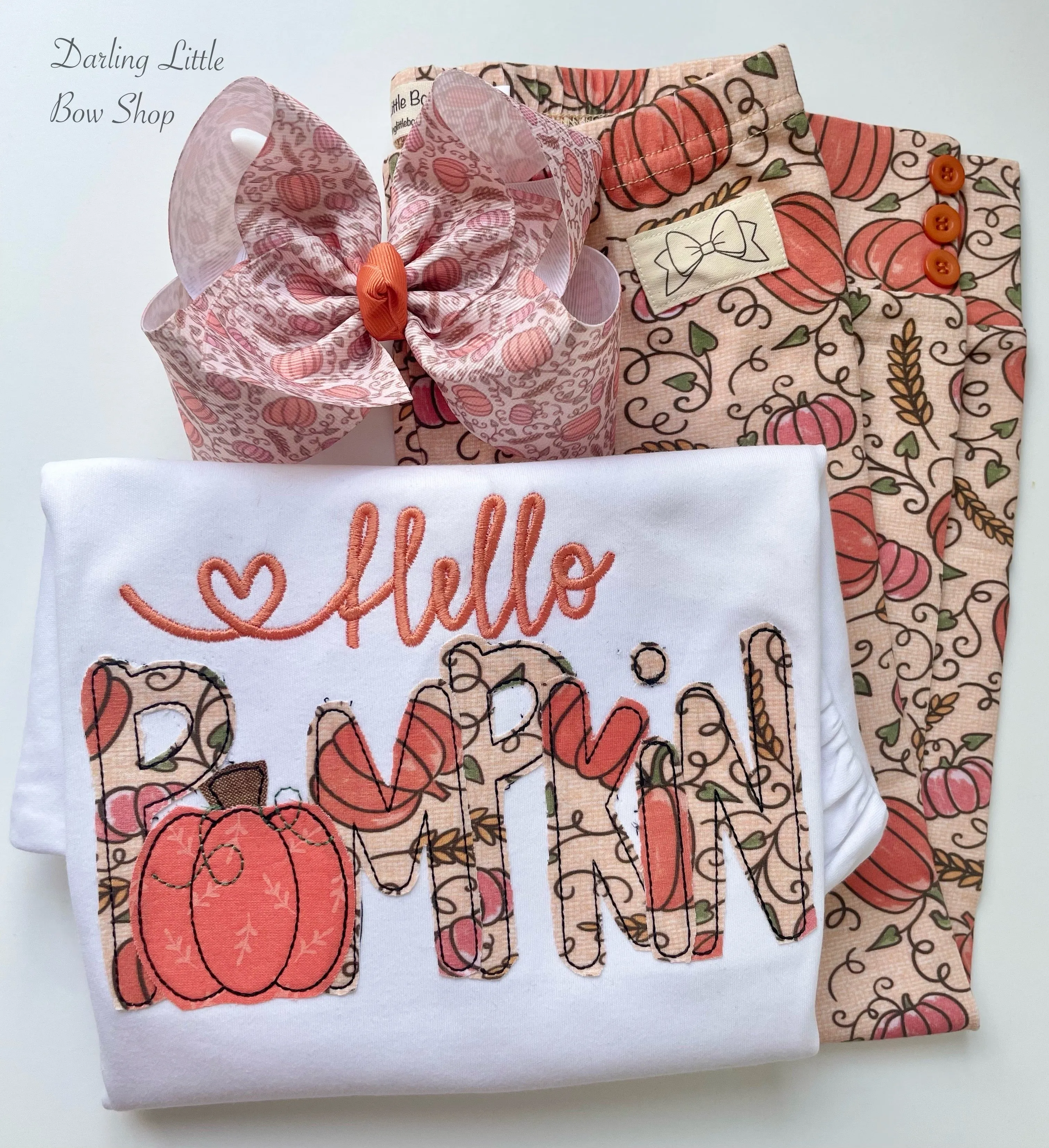 Pumpkin Vines Button Leggings