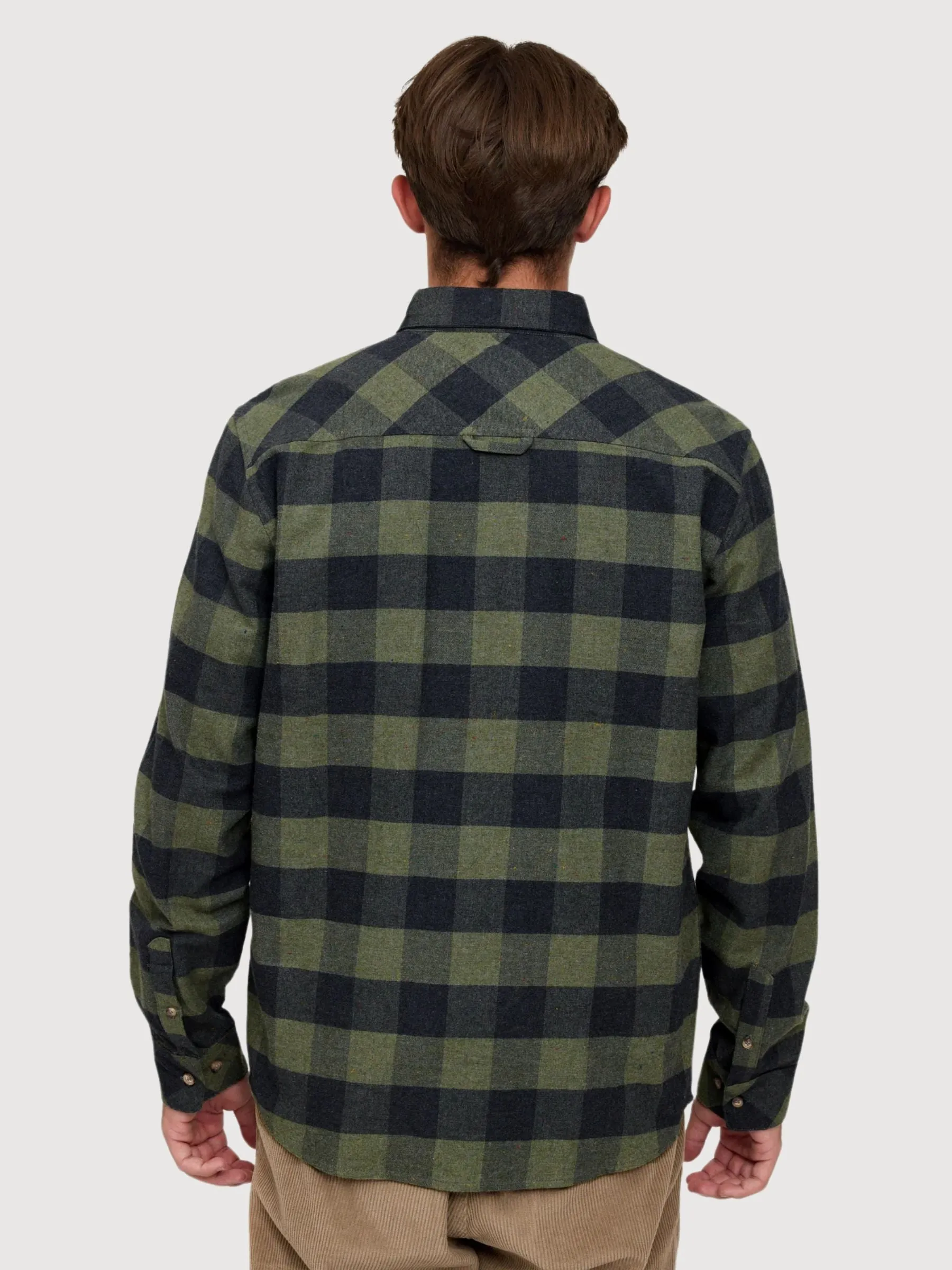 Redcar Men Shirt Mushroom/Black Mel | Mazine