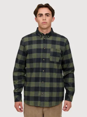 Redcar Men Shirt Mushroom/Black Mel | Mazine