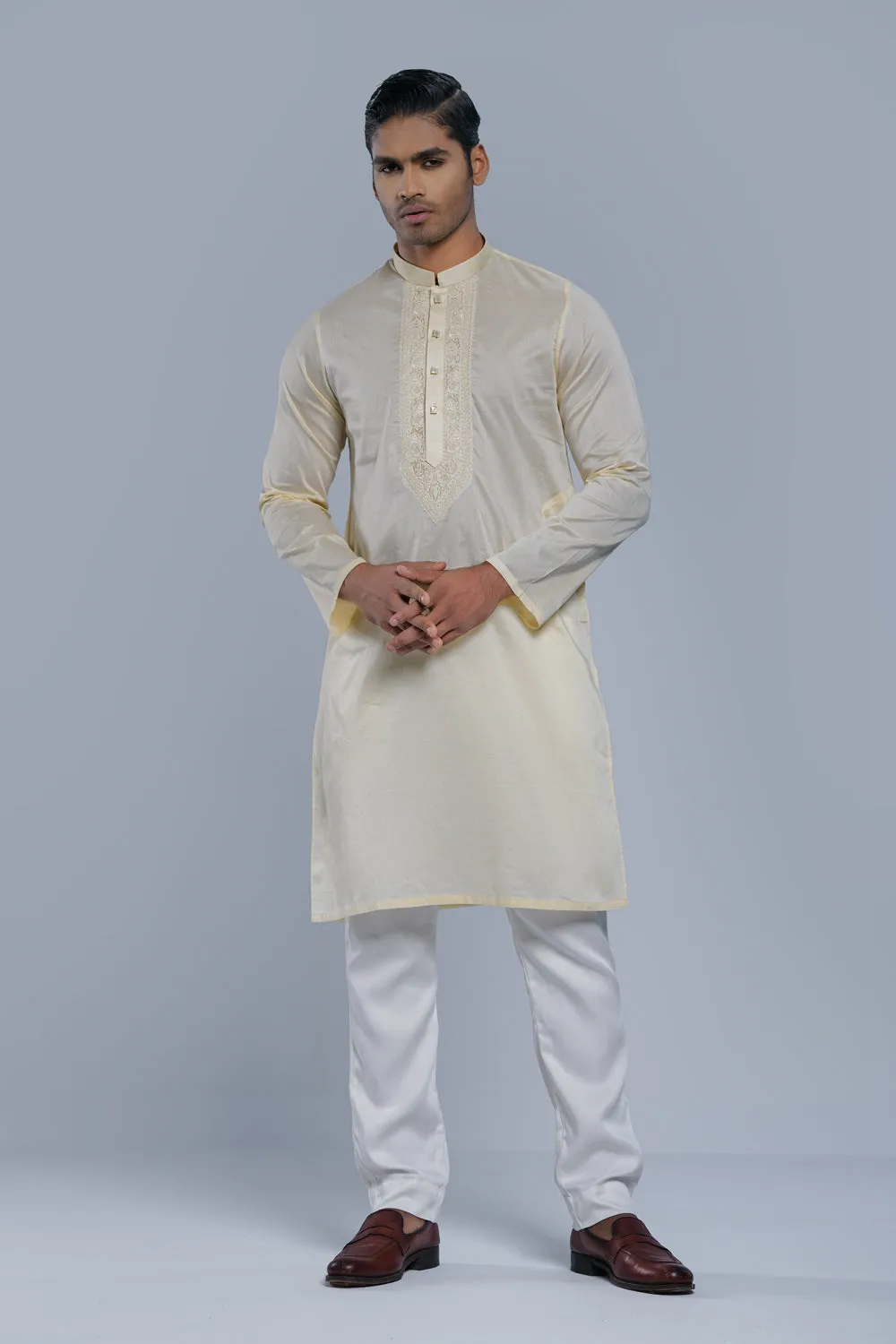 Regular Fit Dobby Fabric Semi-Formal Panjabi