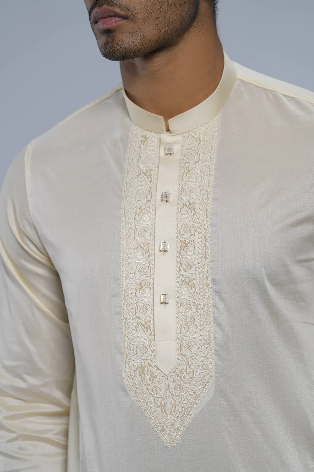 Regular Fit Dobby Fabric Semi-Formal Panjabi