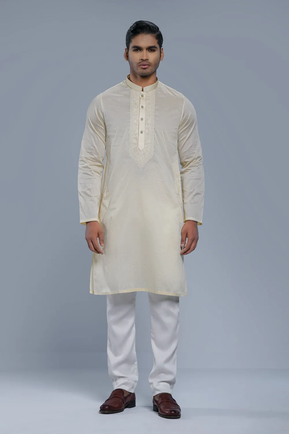 Regular Fit Dobby Fabric Semi-Formal Panjabi