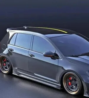 Robot Craftsman Side Skirts and Extensions for Volkswagen Golf R GTI MK7/7.5 Carbon Fiber/FRP