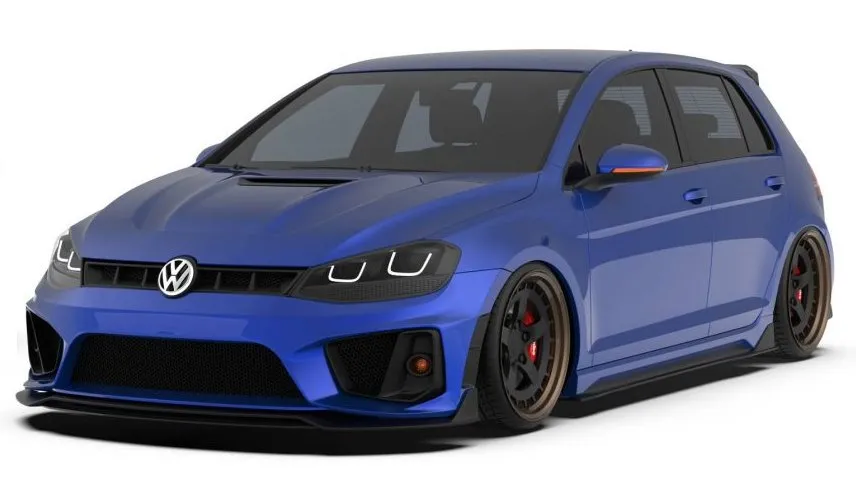 Robot Craftsman Side Skirts and Extensions for Volkswagen Golf R GTI MK7/7.5 Carbon Fiber/FRP