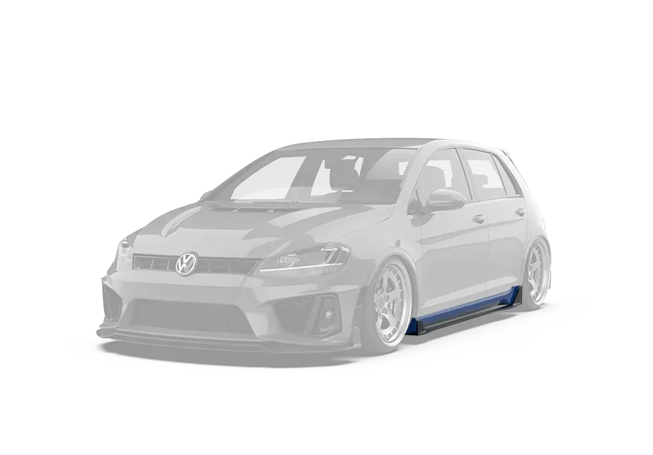 Robot Craftsman Side Skirts and Extensions for Volkswagen Golf R GTI MK7/7.5 Carbon Fiber/FRP