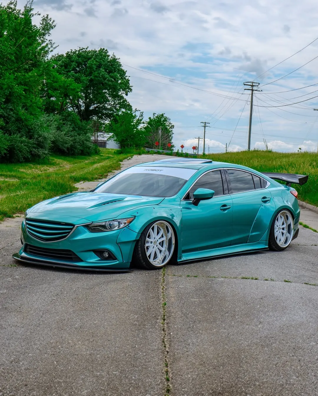 Robot Craftsman Widebody Wheel Arches & Side Skirts & Side Skirts Extensions for Mazda6 Sport Grand Touring Singature Carbon Fiber/FRP