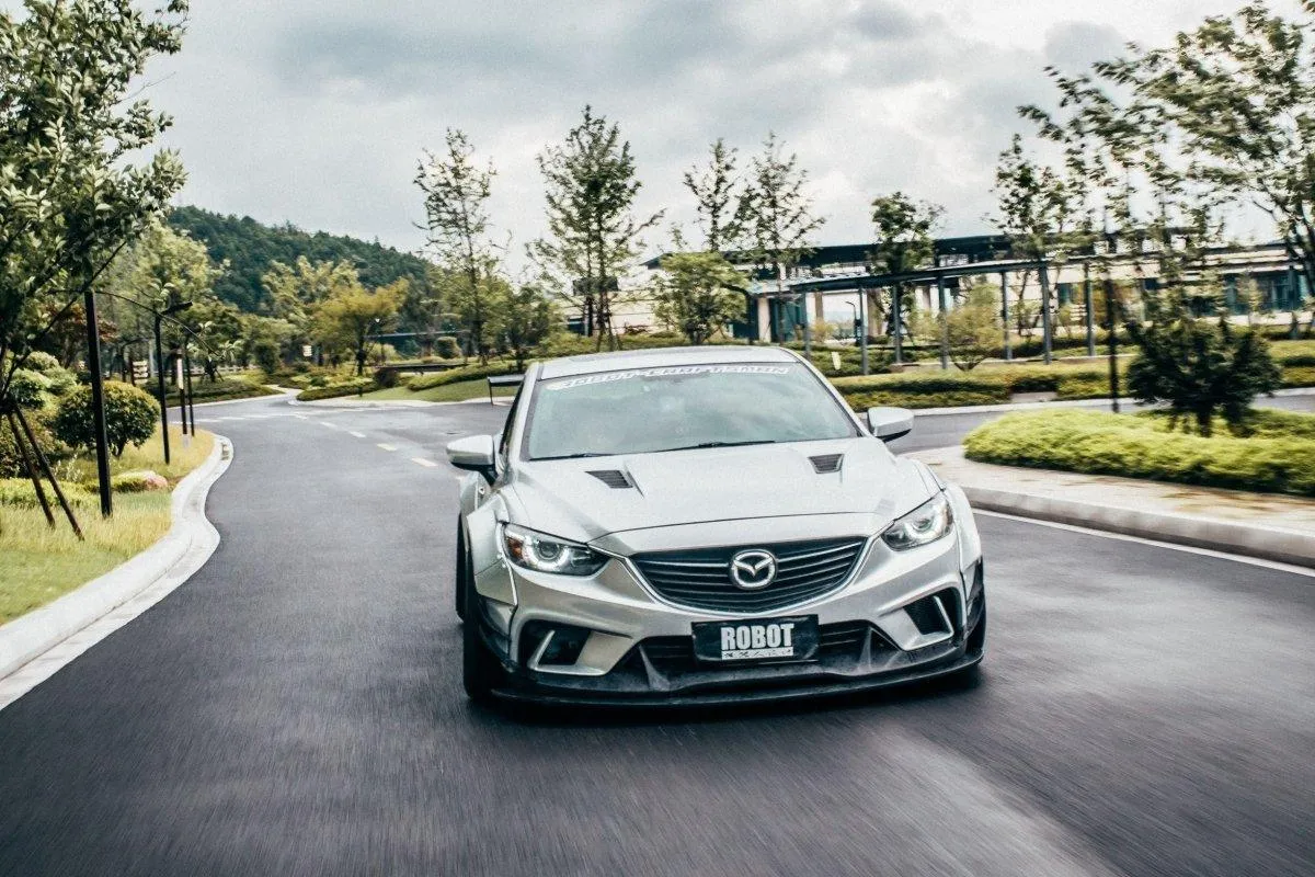 Robot Craftsman Widebody Wheel Arches & Side Skirts & Side Skirts Extensions for Mazda6 Sport Grand Touring Singature Carbon Fiber/FRP