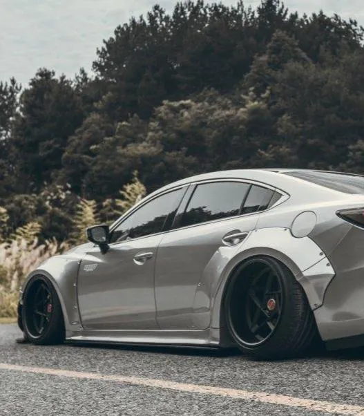 Robot Craftsman Widebody Wheel Arches & Side Skirts & Side Skirts Extensions for Mazda6 Sport Grand Touring Singature Carbon Fiber/FRP