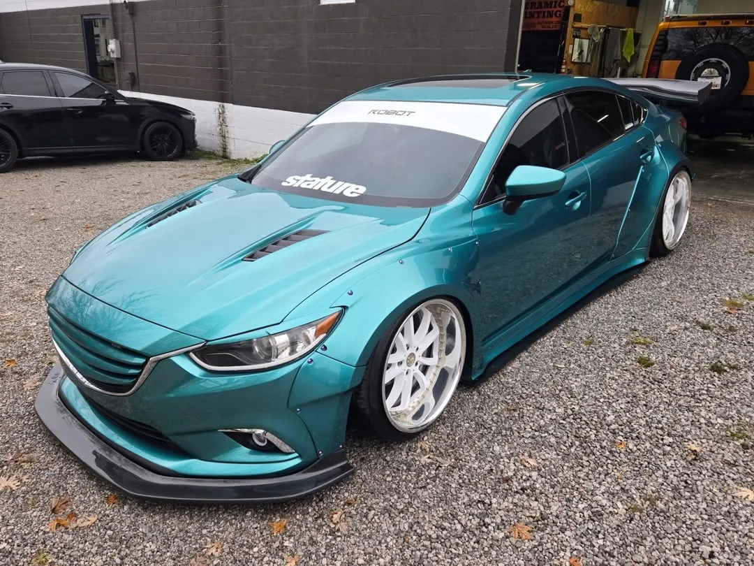 Robot Craftsman Widebody Wheel Arches & Side Skirts & Side Skirts Extensions for Mazda6 Sport Grand Touring Singature Carbon Fiber/FRP