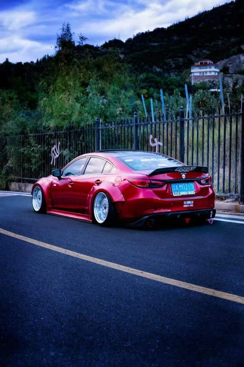 Robot Craftsman Widebody Wheel Arches & Side Skirts & Side Skirts Extensions for Mazda6 Sport Grand Touring Singature Carbon Fiber/FRP
