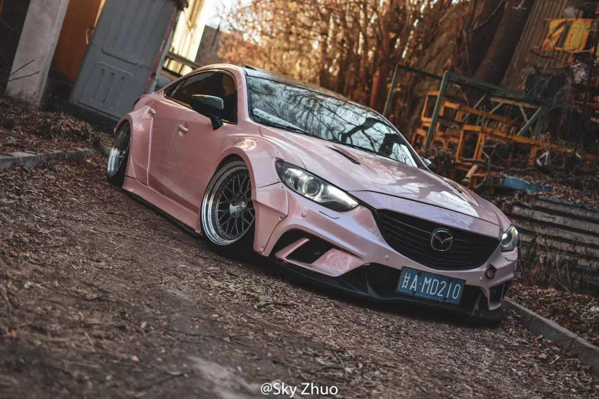 Robot Craftsman Widebody Wheel Arches & Side Skirts & Side Skirts Extensions for Mazda6 Sport Grand Touring Singature Carbon Fiber/FRP