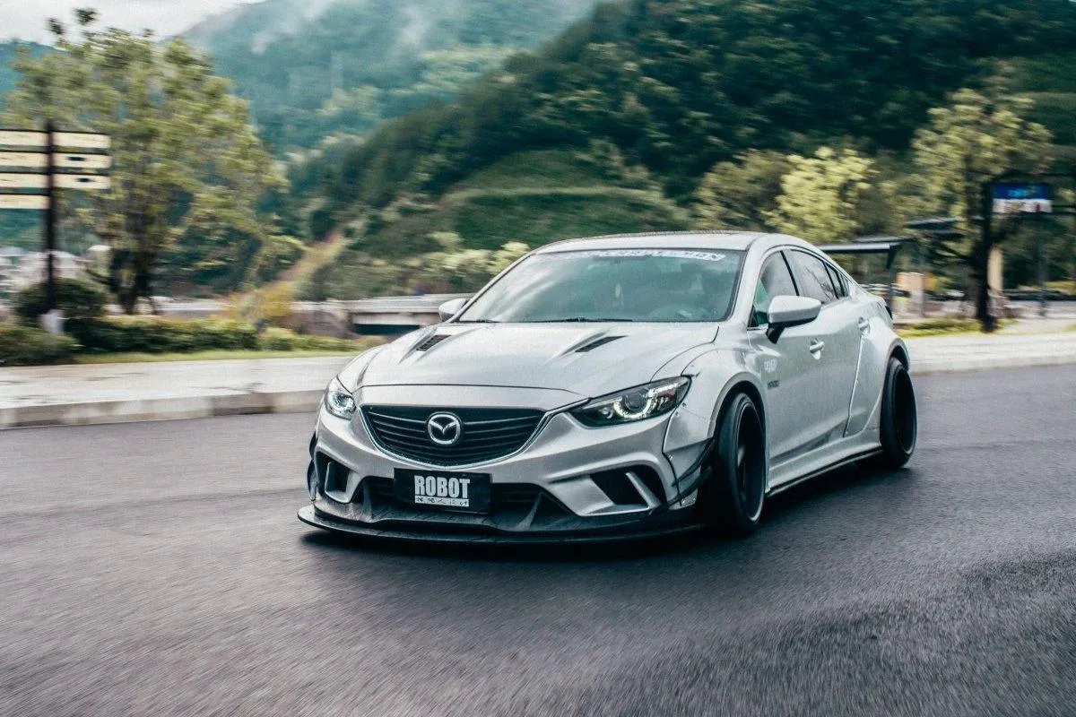 Robot Craftsman Widebody Wheel Arches & Side Skirts & Side Skirts Extensions for Mazda6 Sport Grand Touring Singature Carbon Fiber/FRP
