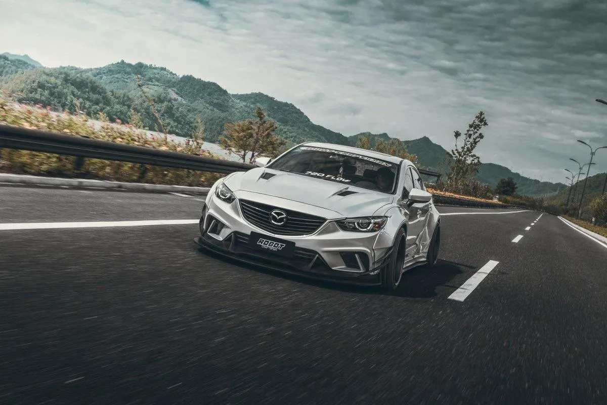 Robot Craftsman Widebody Wheel Arches & Side Skirts & Side Skirts Extensions for Mazda6 Sport Grand Touring Singature Carbon Fiber/FRP