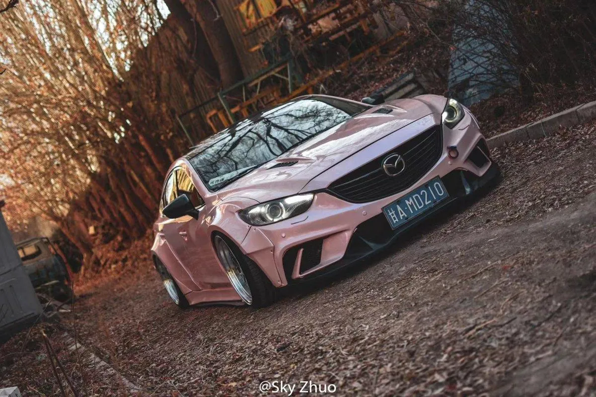 Robot Craftsman Widebody Wheel Arches & Side Skirts & Side Skirts Extensions for Mazda6 Sport Grand Touring Singature Carbon Fiber/FRP