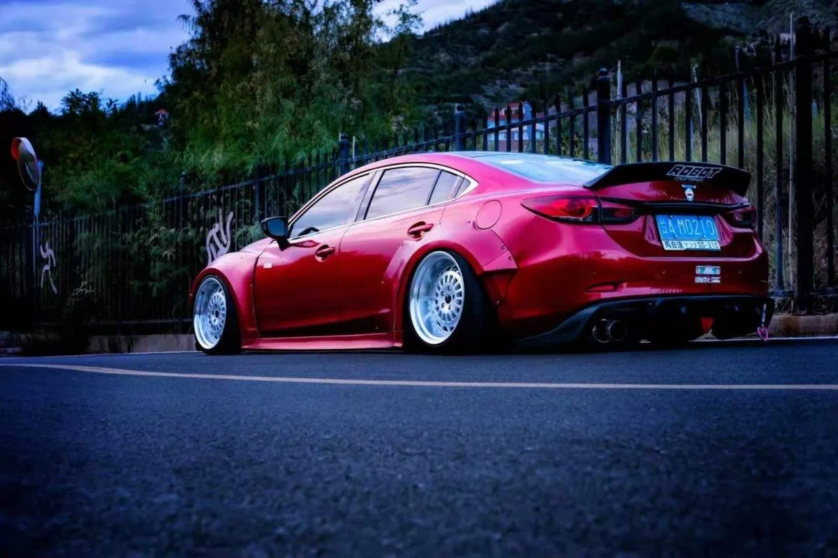 Robot Craftsman Widebody Wheel Arches & Side Skirts & Side Skirts Extensions for Mazda6 Sport Grand Touring Singature Carbon Fiber/FRP