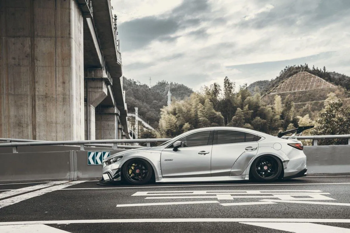 Robot Craftsman Widebody Wheel Arches & Side Skirts & Side Skirts Extensions for Mazda6 Sport Grand Touring Singature Carbon Fiber/FRP