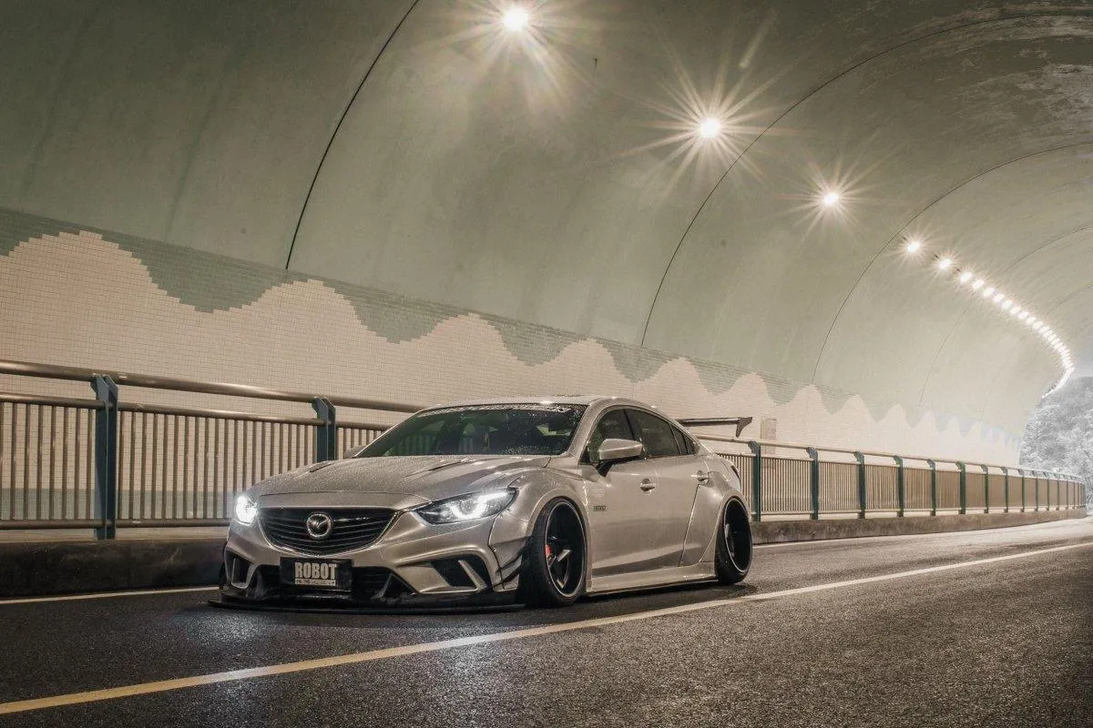 Robot Craftsman Widebody Wheel Arches & Side Skirts & Side Skirts Extensions for Mazda6 Sport Grand Touring Singature Carbon Fiber/FRP