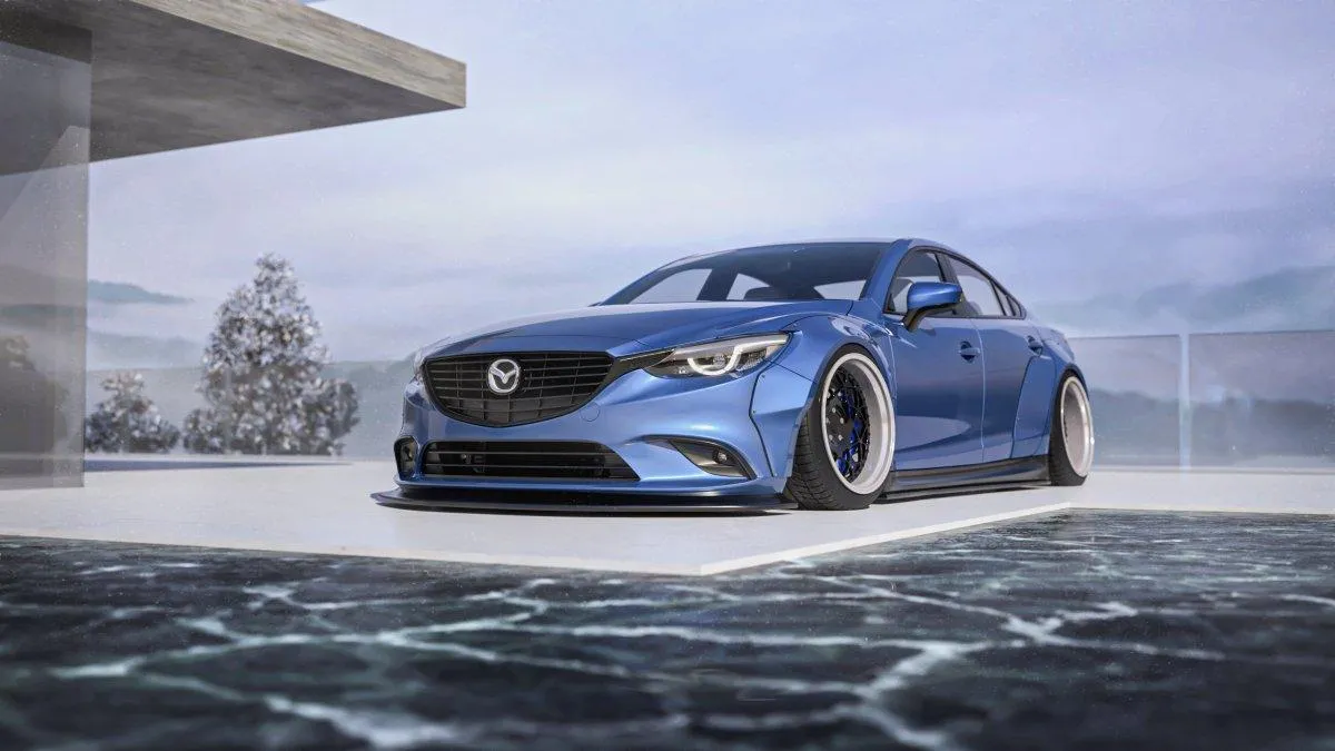 Robot Craftsman Widebody Wheel Arches & Side Skirts & Side Skirts Extensions for Mazda6 Sport Grand Touring Singature Carbon Fiber/FRP