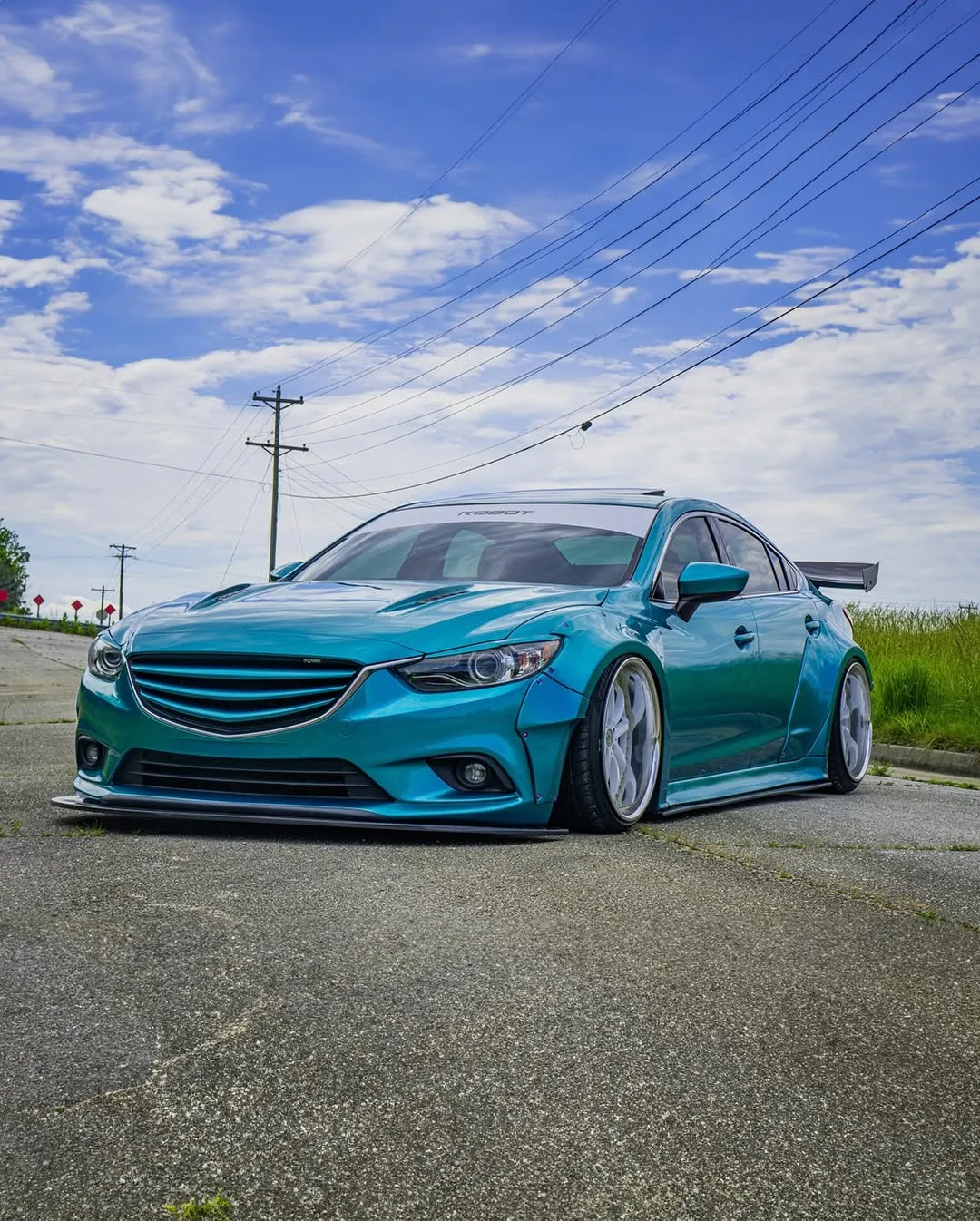 Robot Craftsman Widebody Wheel Arches & Side Skirts & Side Skirts Extensions for Mazda6 Sport Grand Touring Singature Carbon Fiber/FRP