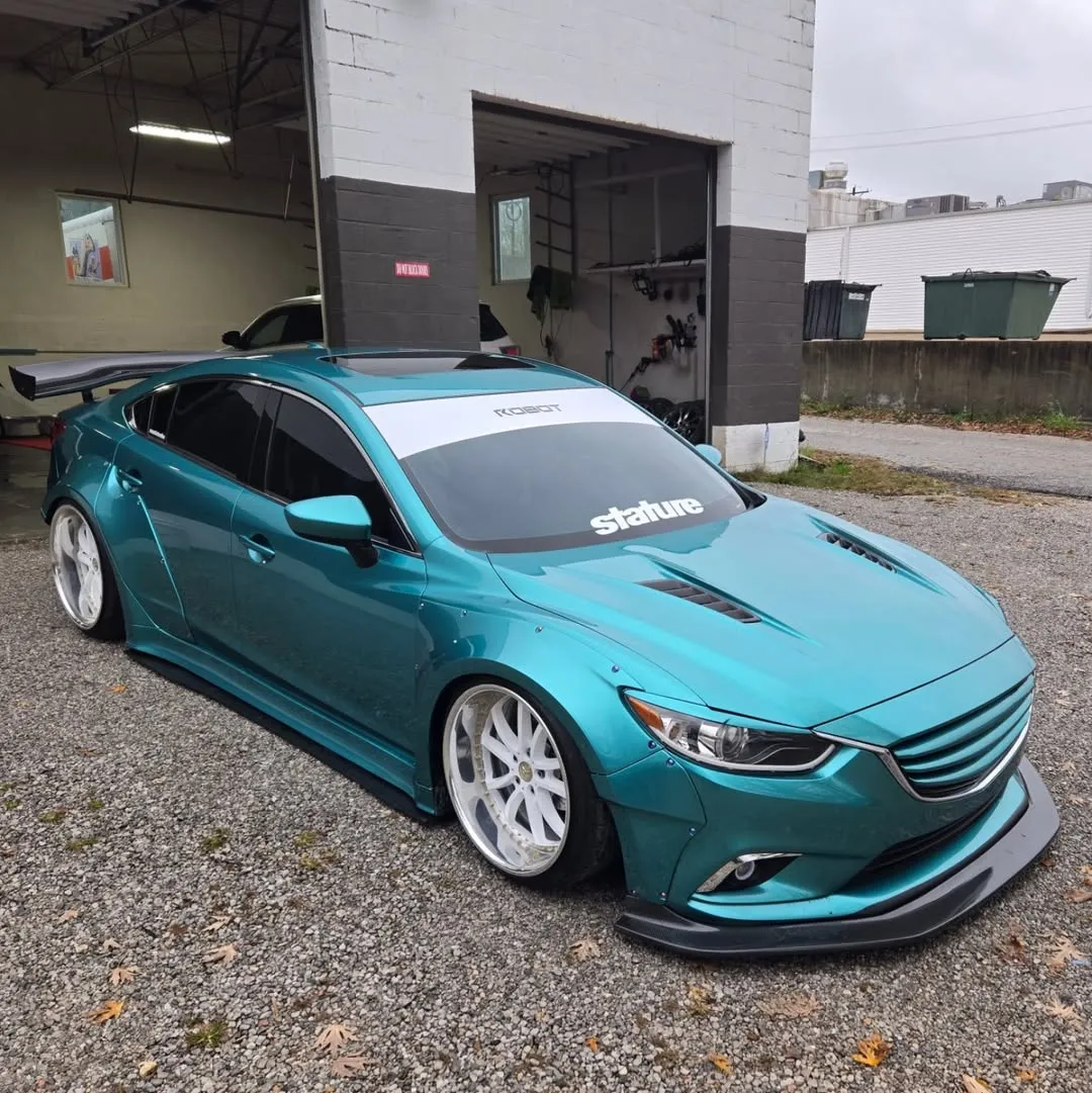 Robot Craftsman Widebody Wheel Arches & Side Skirts & Side Skirts Extensions for Mazda6 Sport Grand Touring Singature Carbon Fiber/FRP