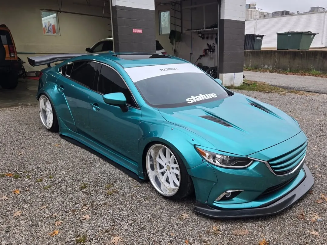 Robot Craftsman Widebody Wheel Arches & Side Skirts & Side Skirts Extensions for Mazda6 Sport Grand Touring Singature Carbon Fiber/FRP