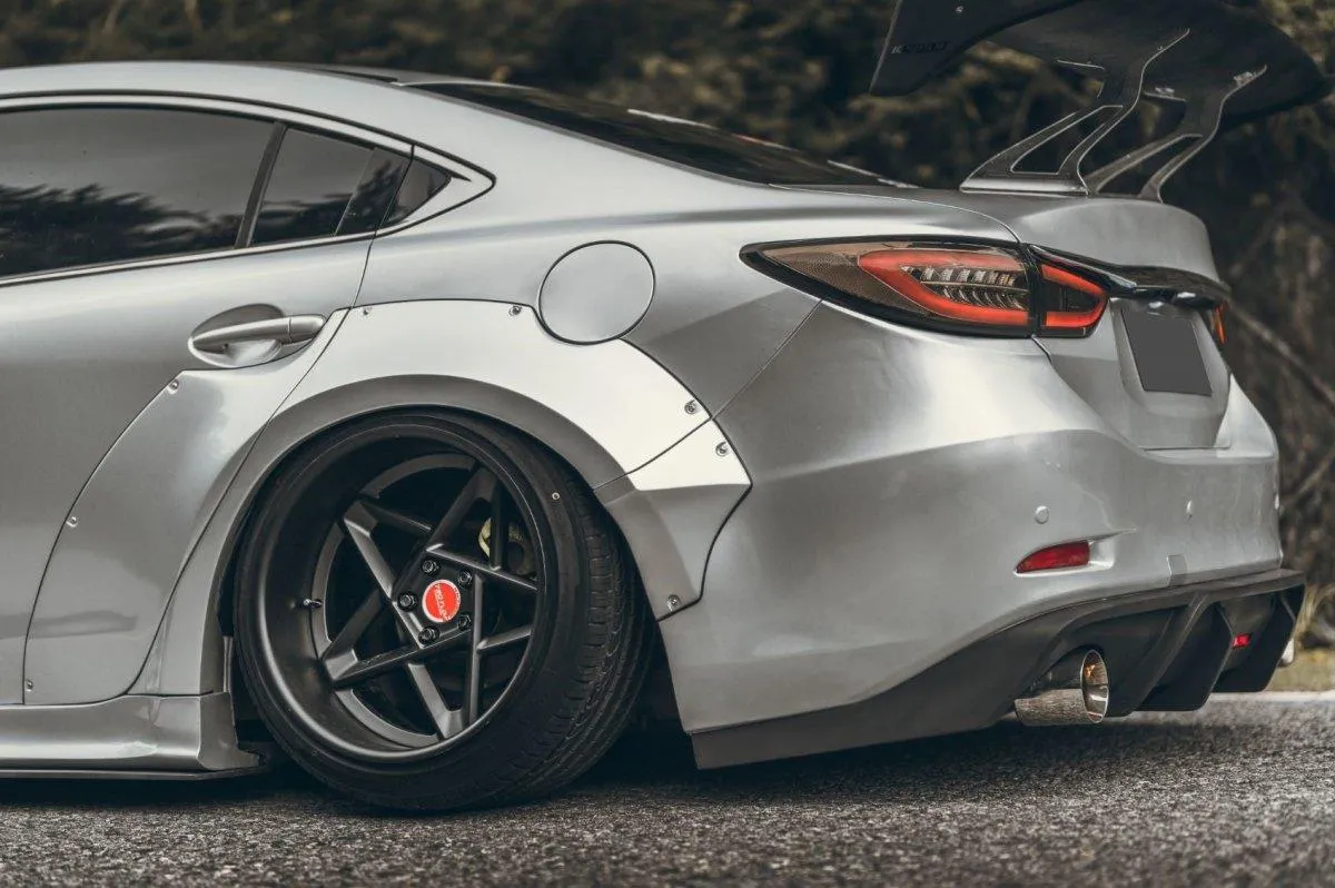 Robot Craftsman Widebody Wheel Arches & Side Skirts & Side Skirts Extensions for Mazda6 Sport Grand Touring Singature Carbon Fiber/FRP