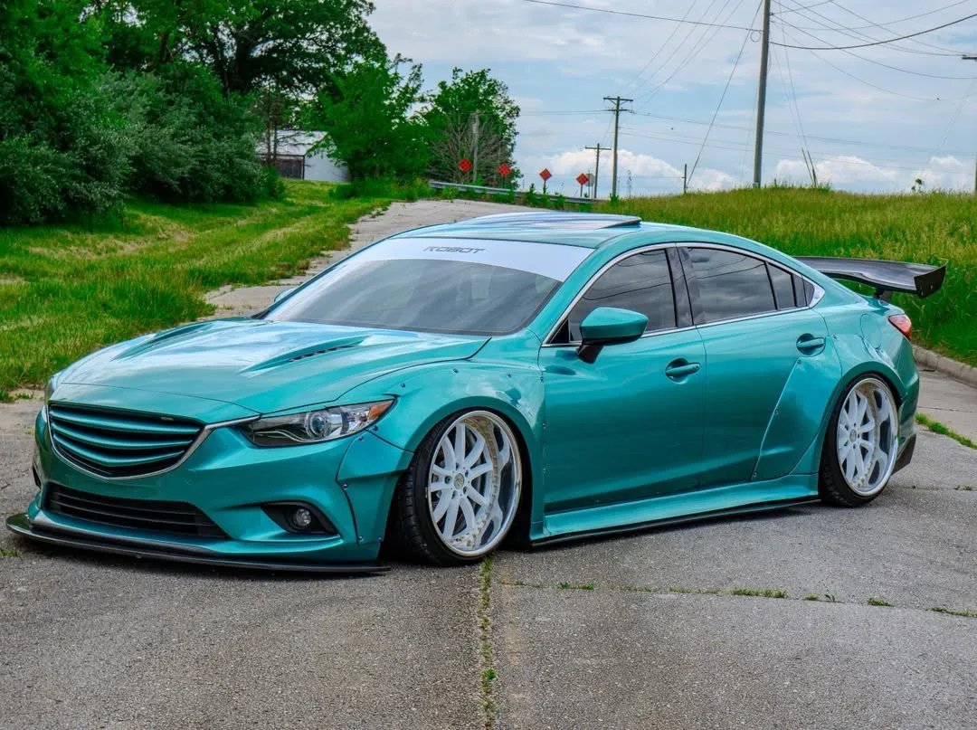 Robot Craftsman Widebody Wheel Arches & Side Skirts & Side Skirts Extensions for Mazda6 Sport Grand Touring Singature Carbon Fiber/FRP