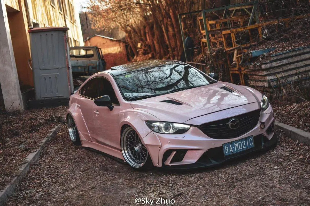 Robot Craftsman Widebody Wheel Arches & Side Skirts & Side Skirts Extensions for Mazda6 Sport Grand Touring Singature Carbon Fiber/FRP