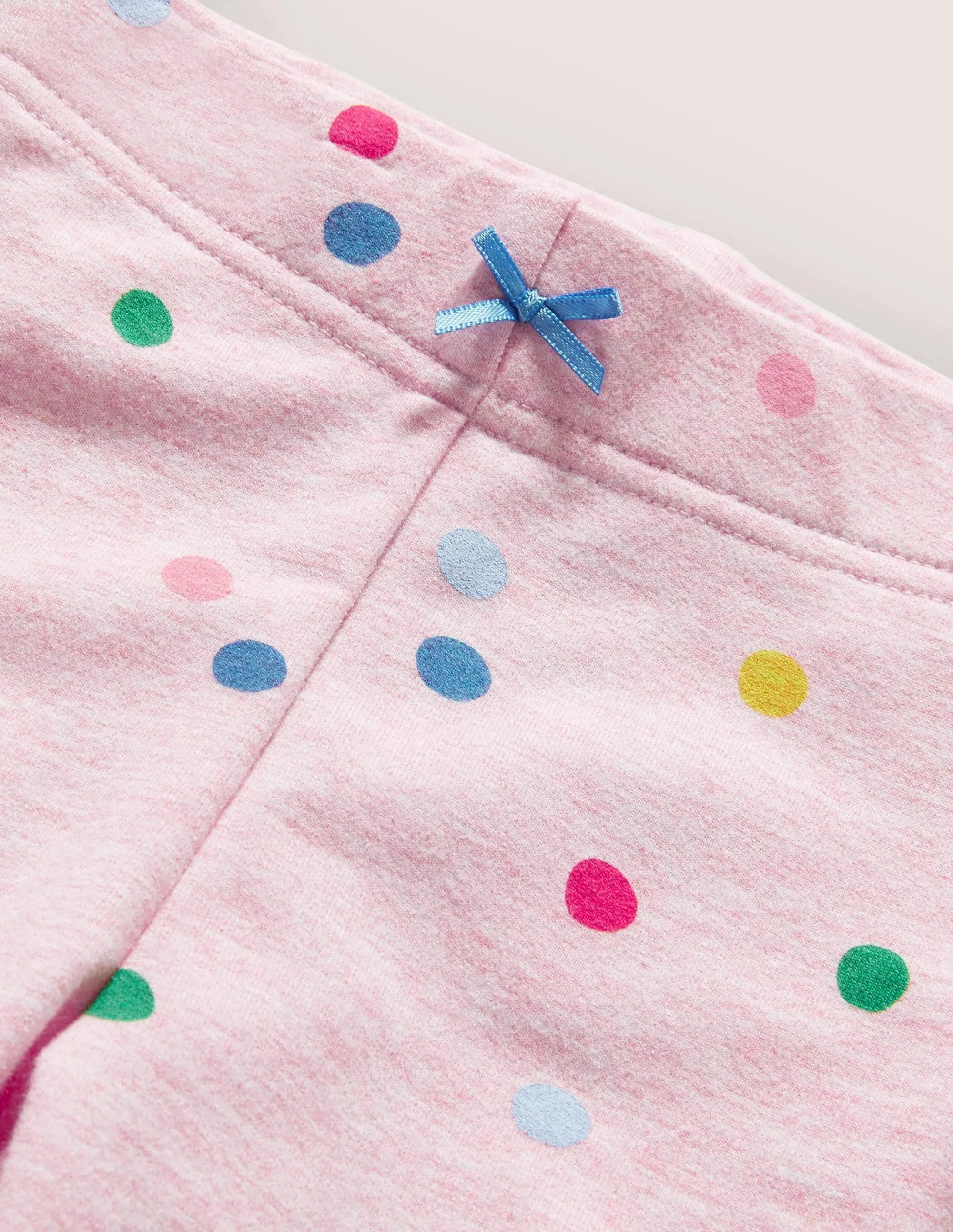 Ruffle Leggings-Pink Marl Painted Spot