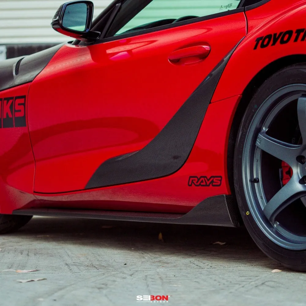Seibon OEM-Style Carbon Fiber Side Skirts - 2020  Toyota Supra GR A90-A91-MKV