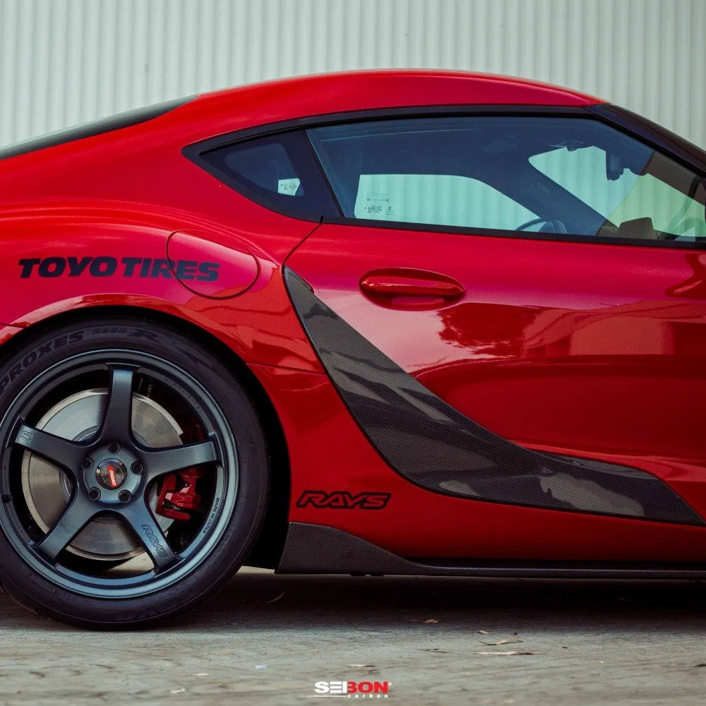 Seibon OEM-Style Carbon Fiber Side Skirts - 2020  Toyota Supra GR A90-A91-MKV