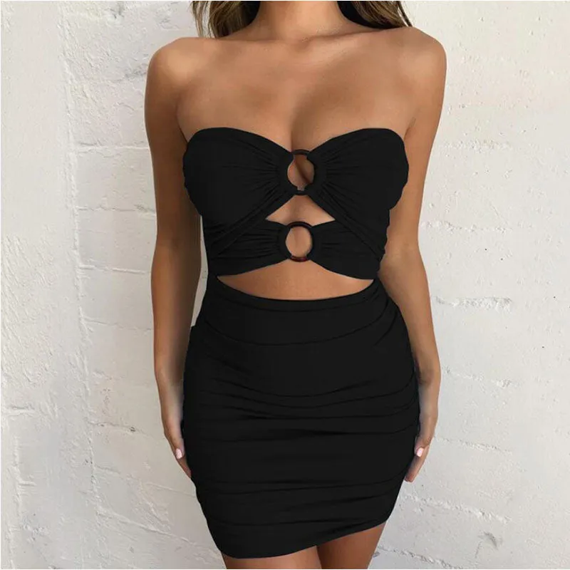 Sexy Strapless Cut Out Bandage Dress