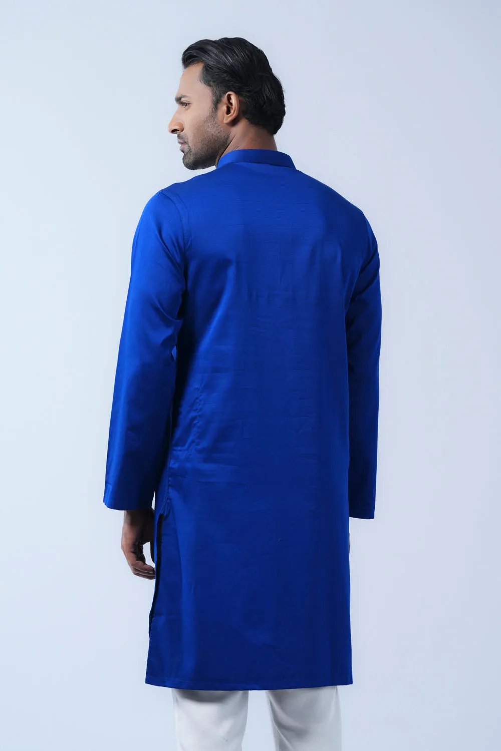 Slim Fit Two-Tone Fabric Semi-Formal Panjabi