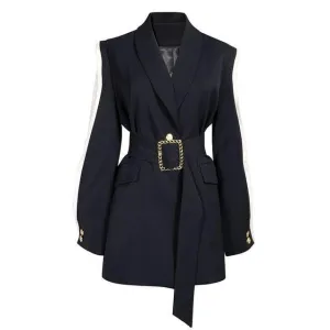 SPLICED BELT COAT