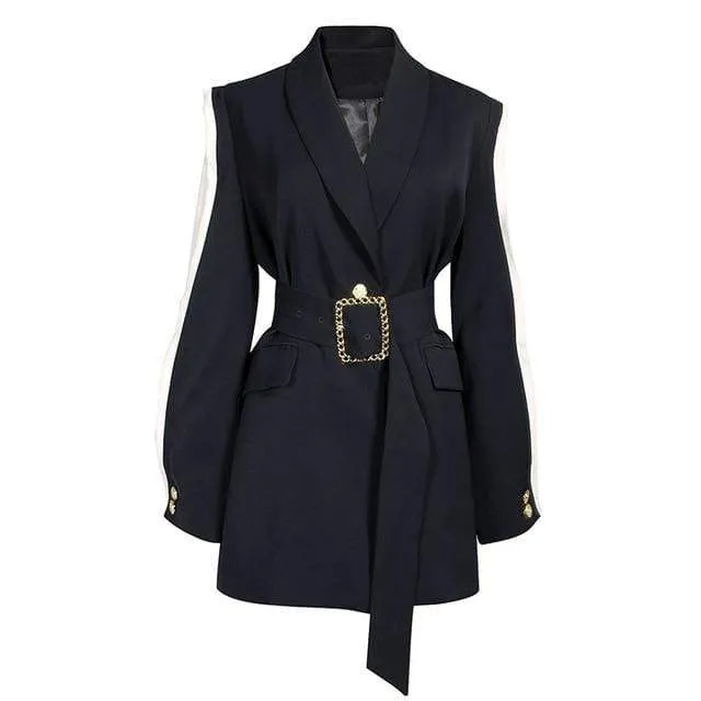 SPLICED BELT COAT