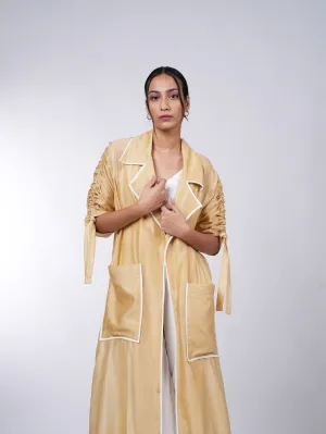 SUMMER TRENCH SAND COLOUR WITH IVORY TOP
