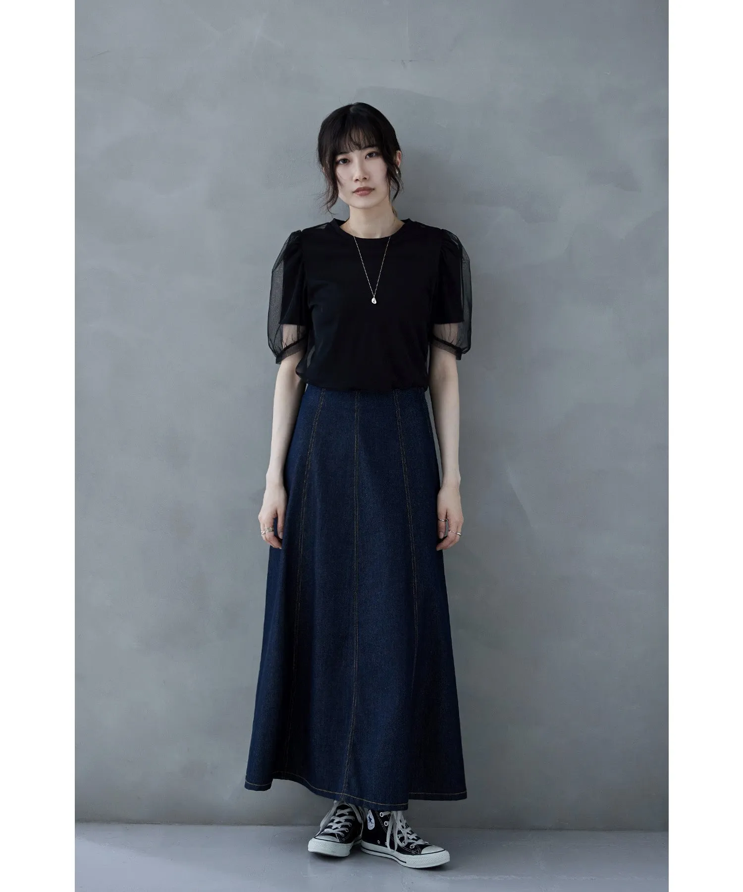Tulle layered rib tops