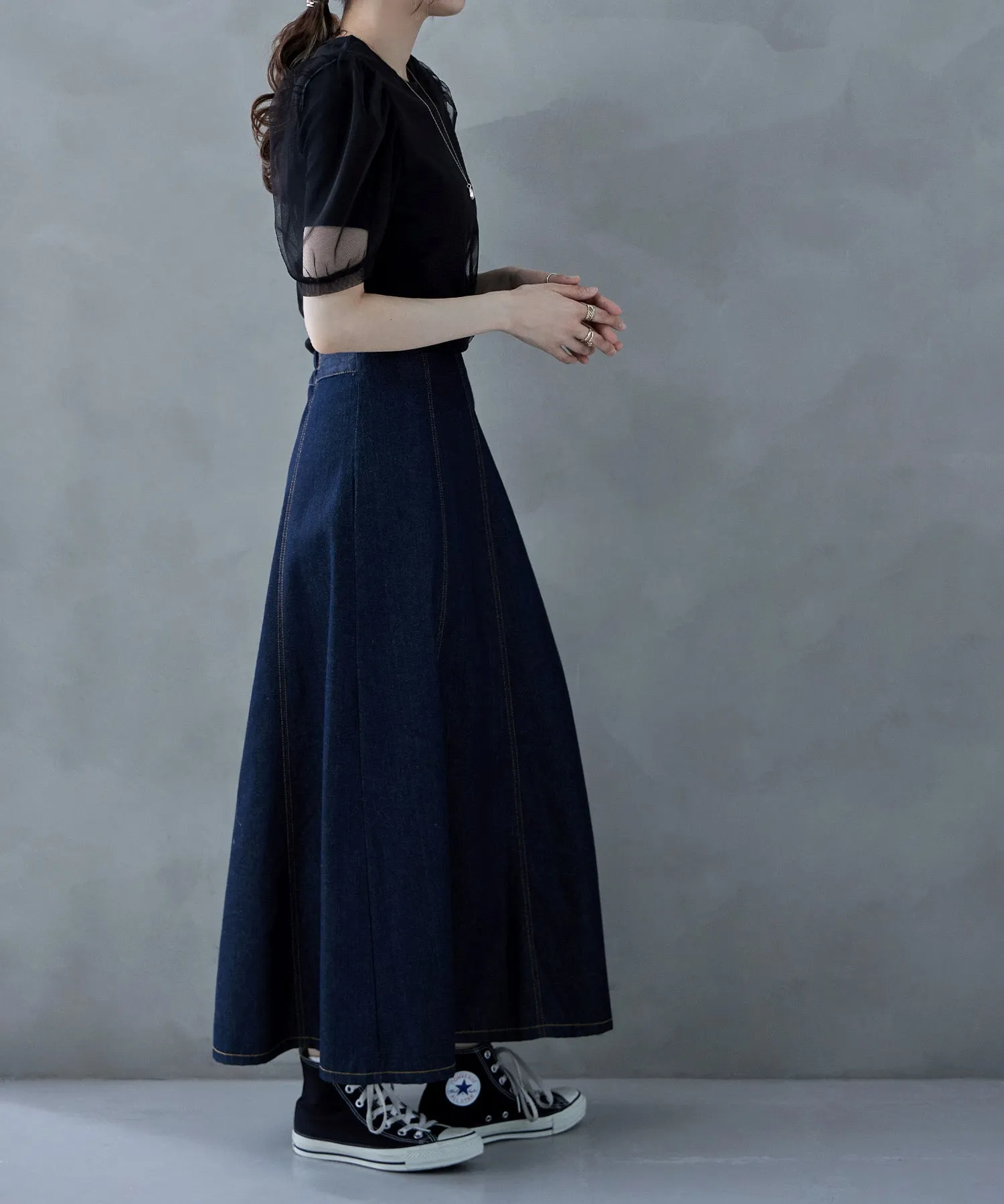 Tulle layered rib tops