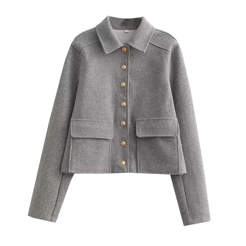 Veste Chic à Simple Boutonnage pour Femme