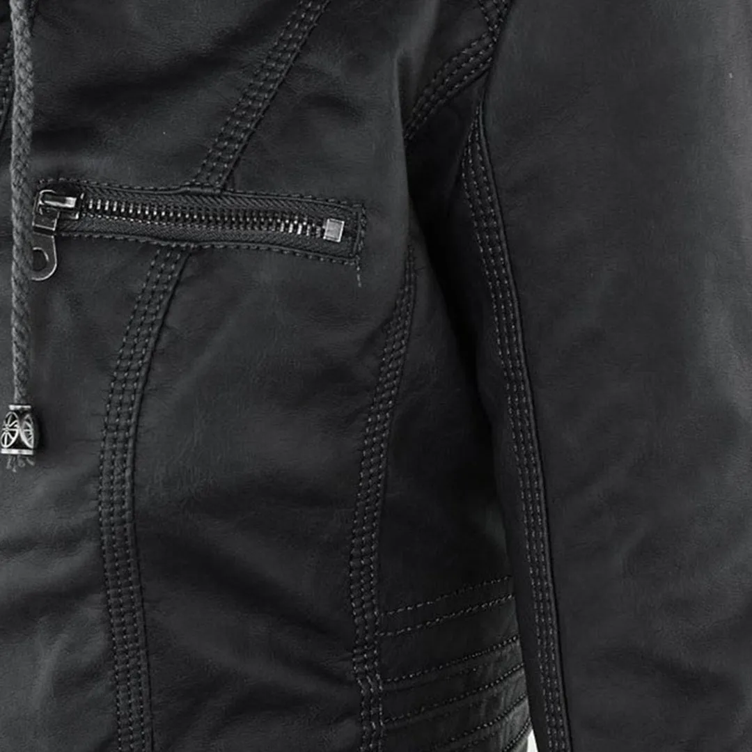 Veste en cuir Eleganza Thermal Chic