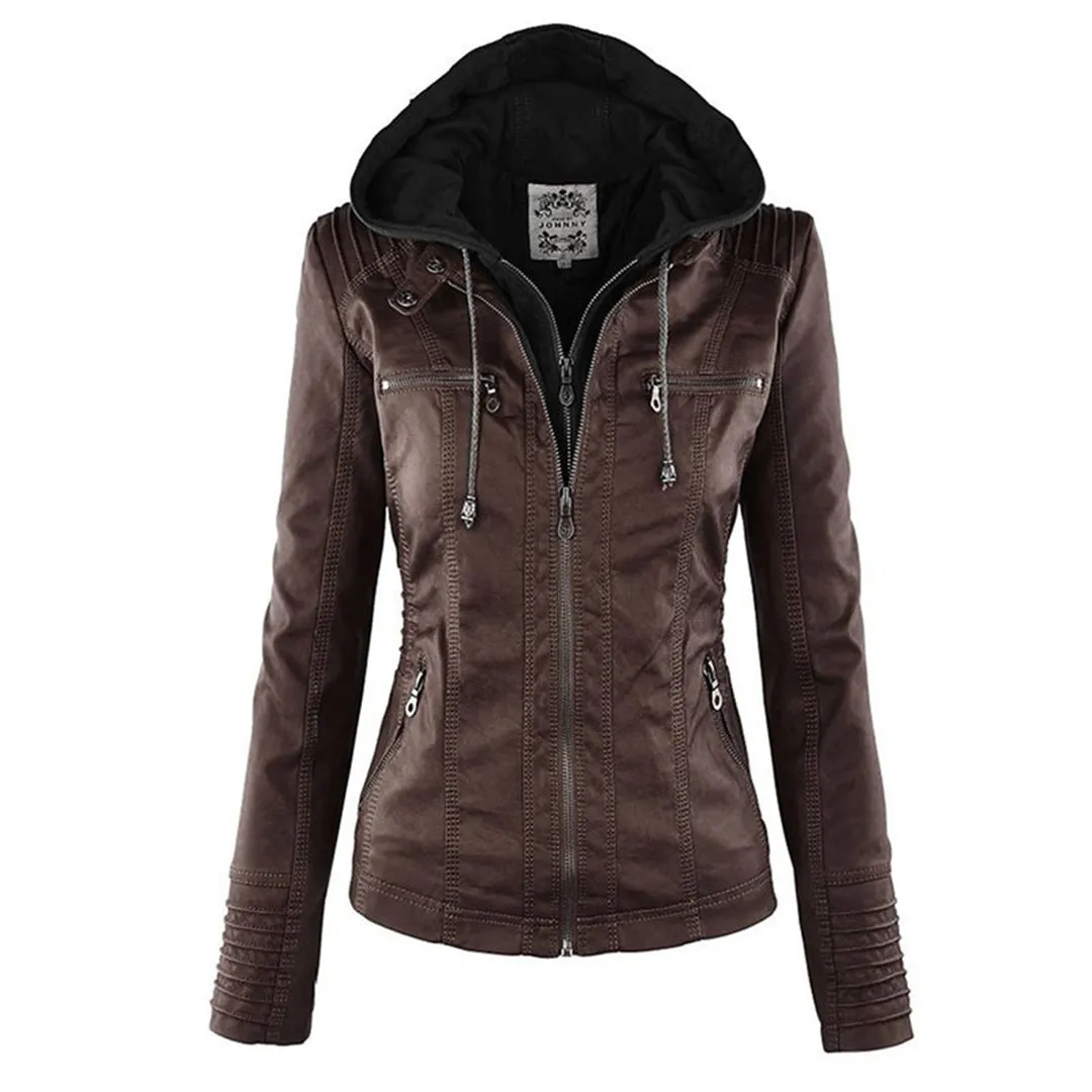 Veste en cuir Eleganza Thermal Chic