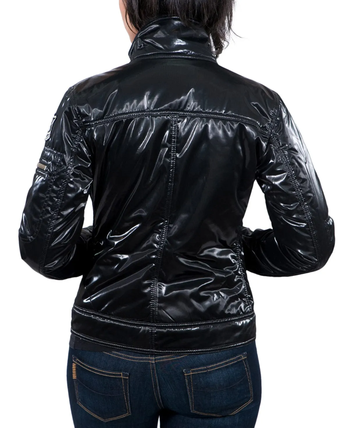 Williams Wilson Aureka Nero Black Padded Women's Cropped Jacket