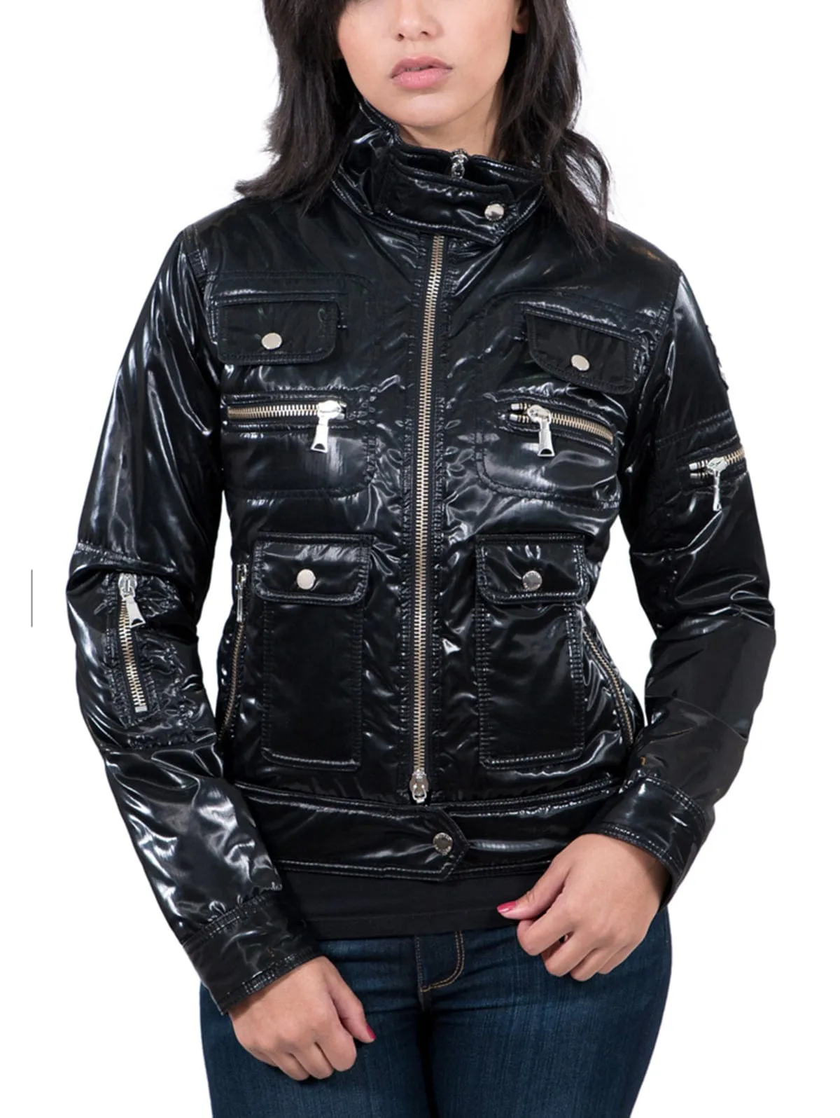 Williams Wilson Aureka Nero Black Padded Women's Cropped Jacket