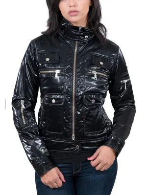 Williams Wilson Aureka Nero Black Padded Women's Cropped Jacket