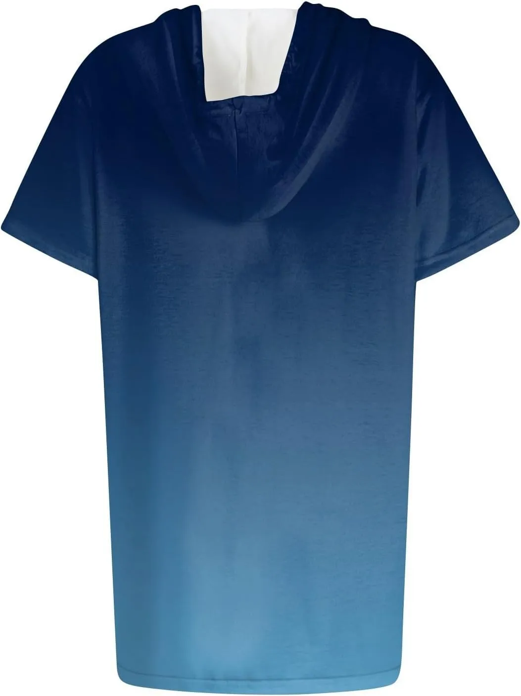 Womens Summer Oversized Hoodies Short Sleeve Shirts Color Block Tunic Tops Lightweight Pullover with Pockets