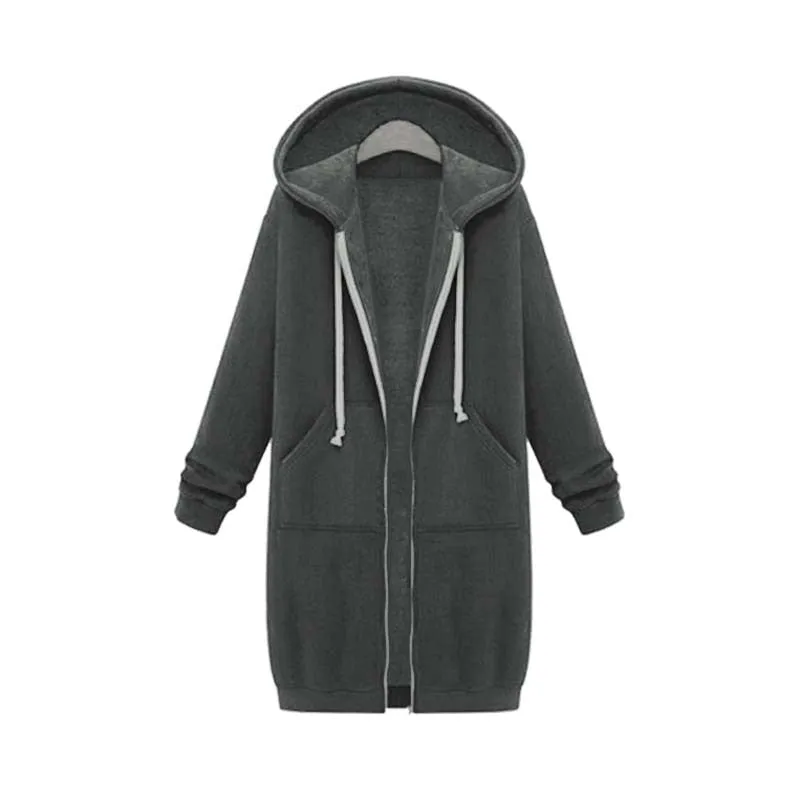 Zoe - Veste longue chic à sweat-shirt